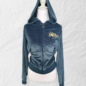 BCBG velour zip hoodie Y2K